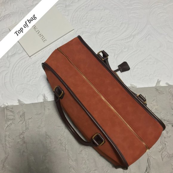 Adrienne Vittadini Duffle Bag (British Tan: AV-1802: Fuax Suede) *Never Used - Picture 7 of 16